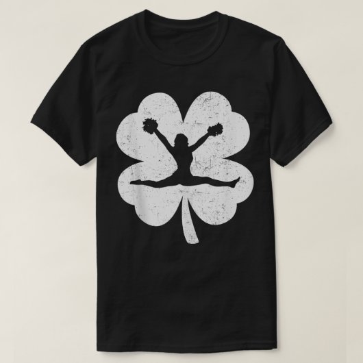St Patricks Day Cheerleader Irish Shamrock Cheerle T-Shirt (Design vorne)