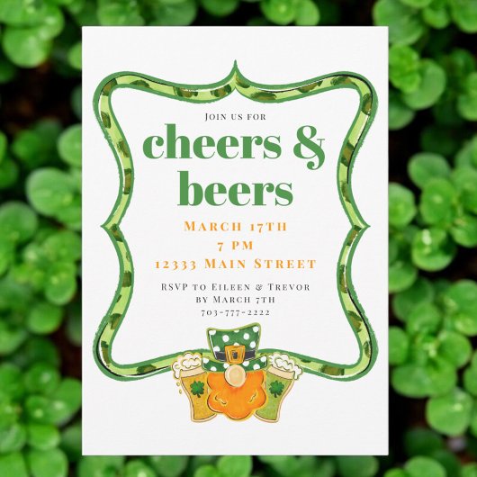 St Patrick's Day Cheers and Biers Party Einladung