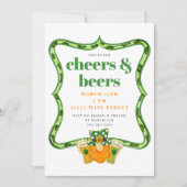 St Patrick's Day Cheers and Biers Party Einladung (Vorderseite)