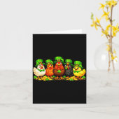 St patricks day chickens lucky shamrock chicken karte (Gelbe Blume)