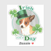 St. Patrick's Day Chihuahua Vinyl Sticker (Blatt)