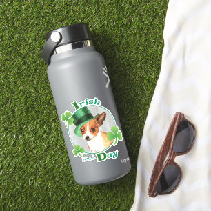 St. Patrick's Day Chihuahua Vinyl Sticker