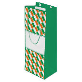 ST PATRICK'S DAY Christlich IRISH FLAG Custom Part Geschenktüte Für Weinflaschen (Rückseite Schrägansicht)