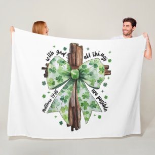 St. Patrick's Day Christlicher Glaube Kleeblatt Sh Fleecedecke