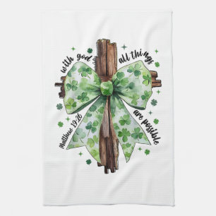 St. Patrick's Day Christlicher Glaube Kleeblatt Sh Geschirrtuch