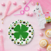 St. Patrick's Day Classic Pattern Holiday Party Pappteller (Party)