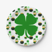 St. Patrick's Day Classic Pattern Holiday Party Pappteller (Vorderseite)