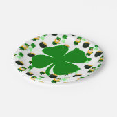 St. Patrick's Day Classic Pattern Holiday Party Pappteller (Schrägansicht)