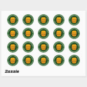 St. Patrick's Day Classic Round Sticker (Blatt)