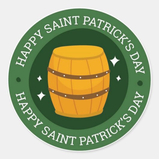 St. Patrick's Day Classic Round Sticker (Vorderseite)