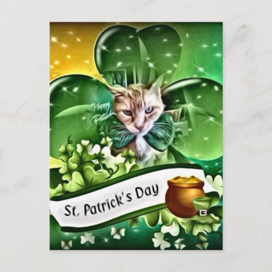 St Patrick's Day Claude Postkarte (Vorderseite)