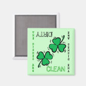 St. Patrick's Day Clean Dirty Geschirrspüler Magne Magnet (Vorderseite/Rückseite)