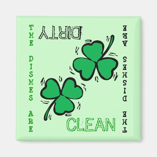 St. Patrick's Day Clean Dirty Geschirrspüler Magne Magnet (Vorne)
