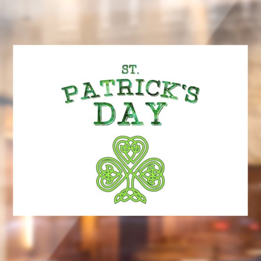 St. Patrick's Day Cling Fensteraufkleber (Blatt 2)