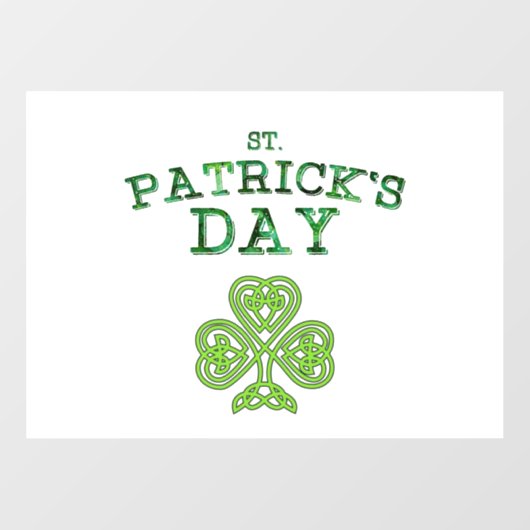 St. Patrick's Day Cling Fensteraufkleber (Blatt)