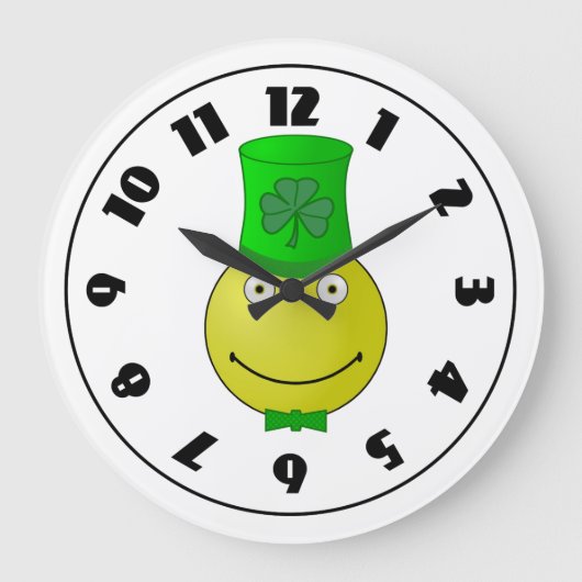 St. Patrick's Day Clock Große Wanduhr (Vorderseite)