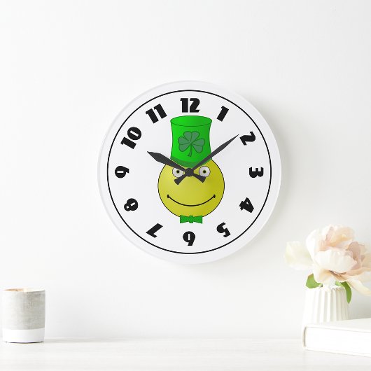 St. Patrick's Day Clock Große Wanduhr