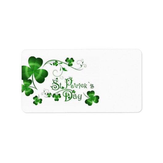 St. Patricks Day Clover Adressaufkleber (Vorne)