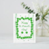 St. Patrick's Day Clover and Stars Postkarte (Stehend Vorderseite)