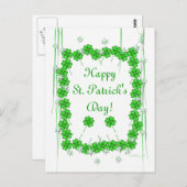 St. Patrick's Day Clover and Stars Postkarte (Vorne/Hinten)