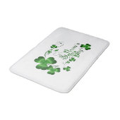 St Patricks Day Clover Badematte (Schrägansicht)
