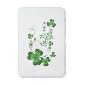 St Patricks Day Clover Badematte (Vorderseite Vertikal)
