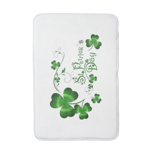 St Patricks Day Clover Badematte (Vorderseite Vertikal)