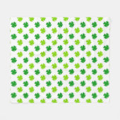St. Patrick's Day Clover Blätter Pattern-54601 Fleecedecke (Vorderseite (Horizontal))