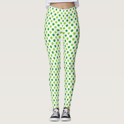 St. Patrick's Day Clover Blätter Pattern-54601 Leggings (Vorderseite)