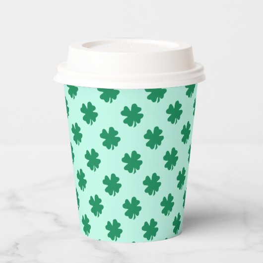 St. Patrick's Day Clover Blätter Pattern-54601 Pappbecher (Links)