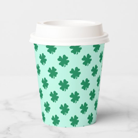 St. Patrick's Day Clover Blätter Pattern-54601 Pappbecher (Rückseite)