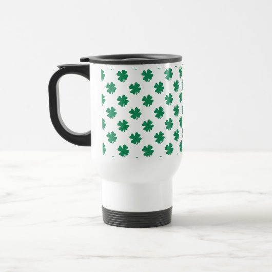 St. Patrick's Day Clover Blätter Pattern-54601 Reisebecher (Links)