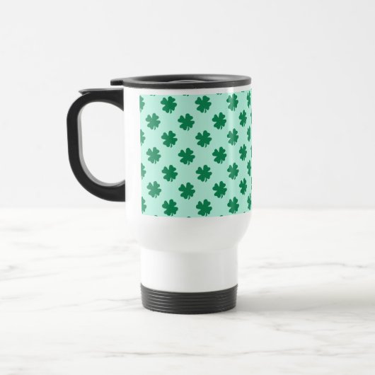 St. Patrick's Day Clover Blätter Pattern-54601 Reisebecher (Links)