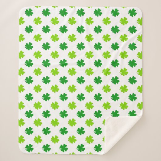 St. Patrick's Day Clover Blätter Pattern-54601 Sherpadecke (Vorderseite)