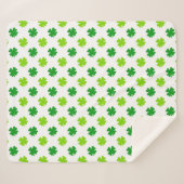 St. Patrick's Day Clover Blätter Pattern-54601 Sherpadecke (Vorderseite (Horizontal))