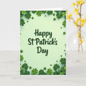 St Patricks Day Clover Card Karte (Gelbe Blume)