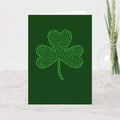 St. Patrick's Day Clover Card Karte (Vorderseite)