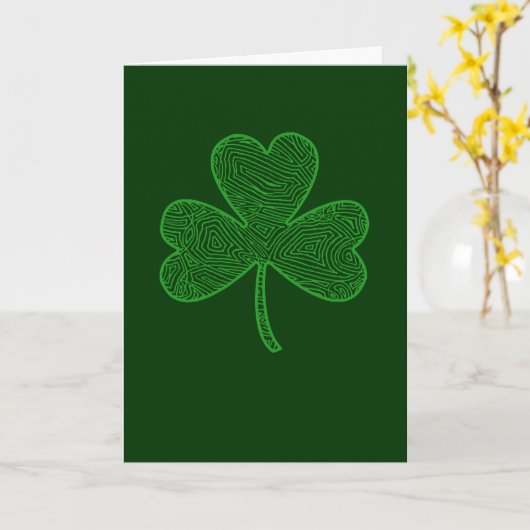 St. Patrick's Day Clover Card Karte (Gelbe Blume)