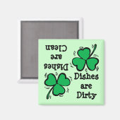 St. Patrick's Day Clover Clean Geschirrspüler Magnet (Vorderseite/Rückseite)