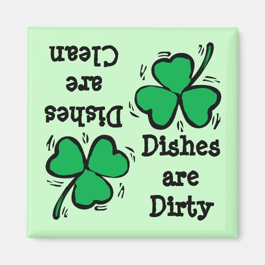 St. Patrick's Day Clover Clean Geschirrspüler Magnet (Vorne)