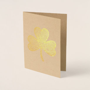 St. Patrick's Day Clover Folienkarte