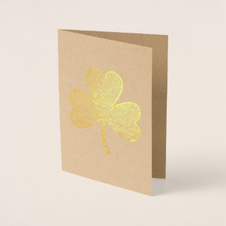 St. Patrick's Day Clover Folienkarte
