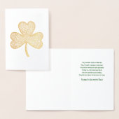 St. Patrick's Day Clover Folienkarte (Anzeige)