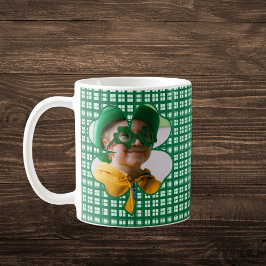 St. Patrick's Day Clover Foto Kaffeetasse