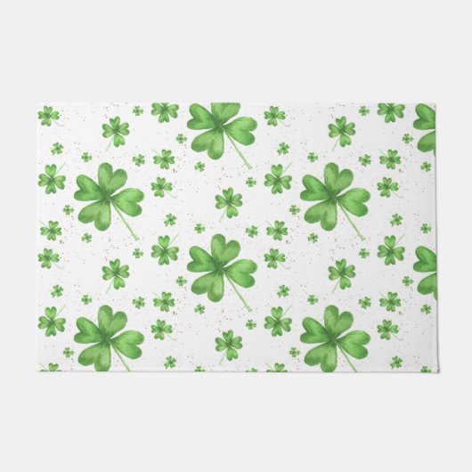 St Patrick's Day Clover Fußmatte (Vorderseite)