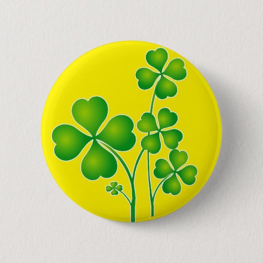 St. Patrick's Day Clover + Ihre Ideen Button (Vorderseite)