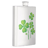 St. Patrick's Day Clover + Ihre Ideen Flachmann (Rechts)