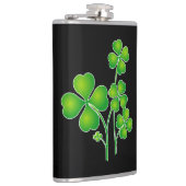St. Patrick's Day Clover + Ihre Ideen Flachmann (Rechts)