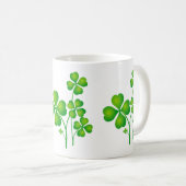 St. Patrick's Day Clover + Ihre Ideen Kaffeetasse (VorderseiteRechts)