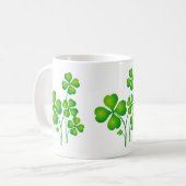 St. Patrick's Day Clover + Ihre Ideen Kaffeetasse (Vorderseite Links)
